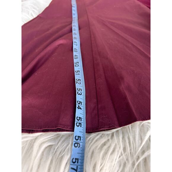 NWT Staud Josephine Cut-Out Maxi Dress Leg Slit Sweetheart Long Sleeve Plum SZ 4 - Picture 13 of 14